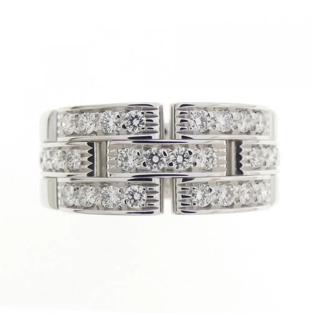 Cartier Maillon Panthère Au750 White Gold Diamond Ring Size 9.5 - Picture 2 of 5